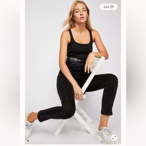 Free People Scarlett denim jumpsuit